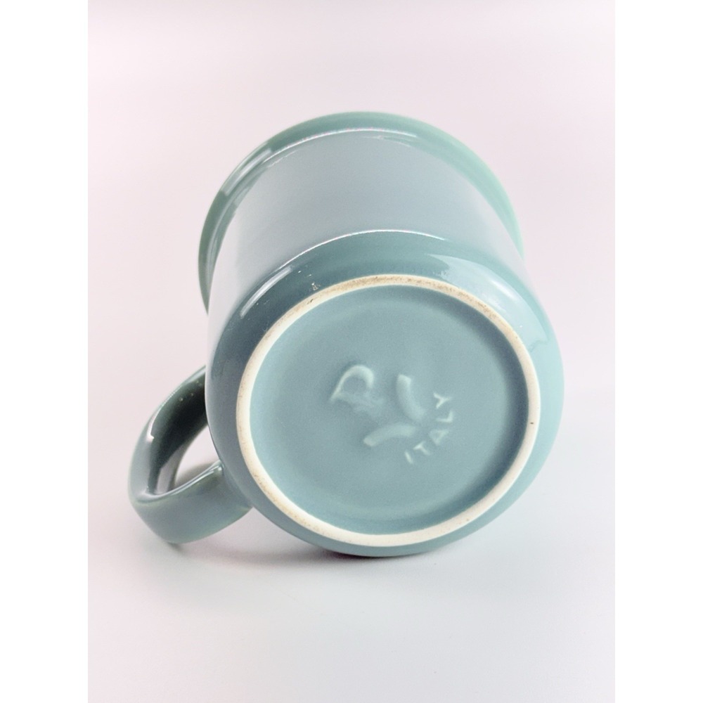Italian Pagnossin Coffee Mug Turquoise/Teal Terracotta/salmon Tea Cup‎ - Picture 5 of 7